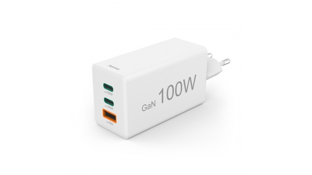 Hama Snellader 100W GaN 2x USB-C PD 1x USB-A QC Wit