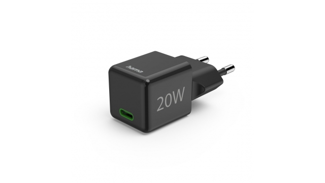 Hama Snellader USB-C PD/Qualcomm® Super-Mini-Charger 20 W Zwart