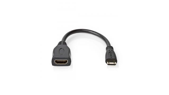 Nedis CVGB34590BK02 High Speed ​​hdmi™-kabel Met Ethernet Hdmi™ Mini-connector Hdmi™ Output 4k@30hz 10.2 Gbps 0.20 M Rond Pvc Zwart Doos